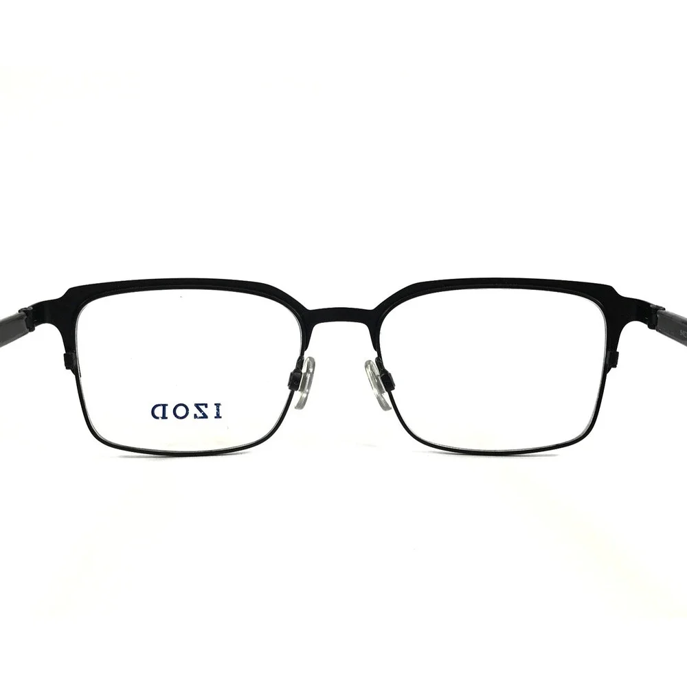 IZOD Eyeglasses Frames IZ2117 BLACK Gray Rectangle Full Rim 54-18-145